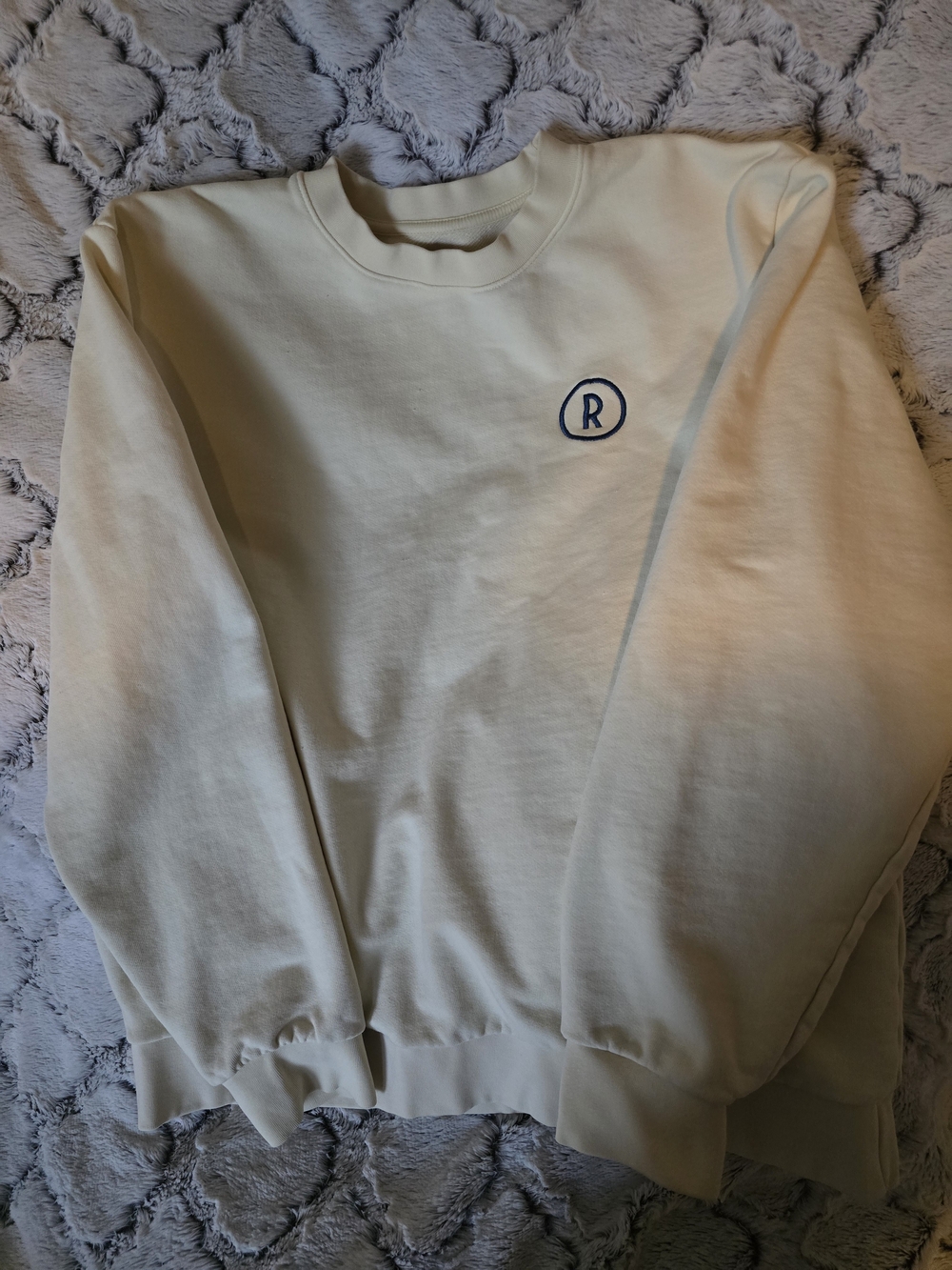 Trendy Rockway Hotel NY Luxury Preppy Sweatshirt Embroidered 'R' Oversized L EUC
